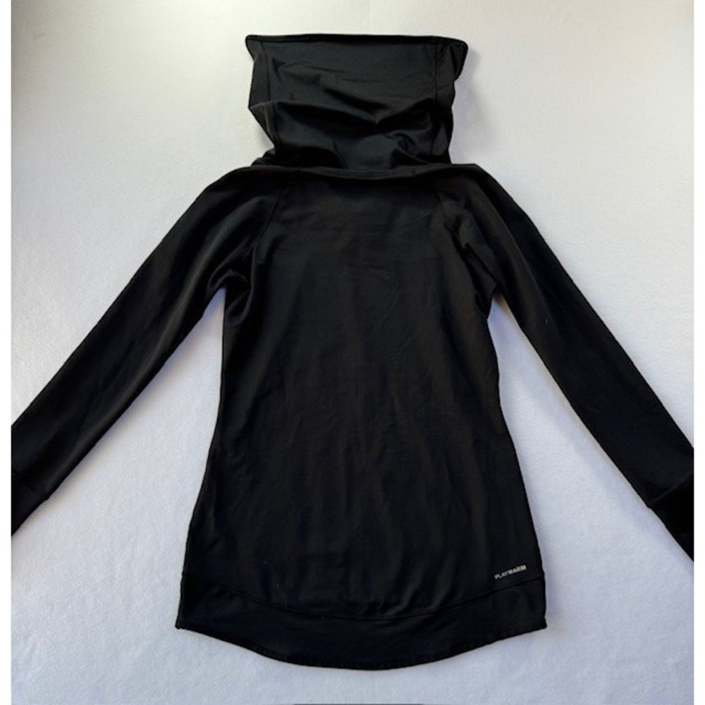 Reebok PlayWarm Black Cowl Neck Thumbhole Long Sleeve Athletic‎ Top Women's - Picture 8 of 14